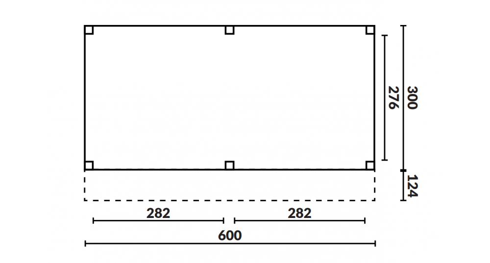 DHZ Buitenverblijf Canopy Kapschuurdak - 600 x 300 cm